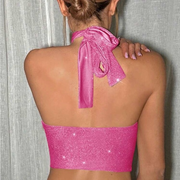 Sparkly pink top - Picture 1 of 2